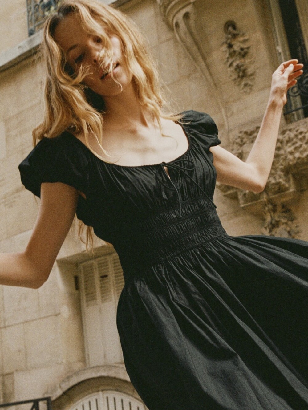 Doen Quinn dress in midnight black, xlarge